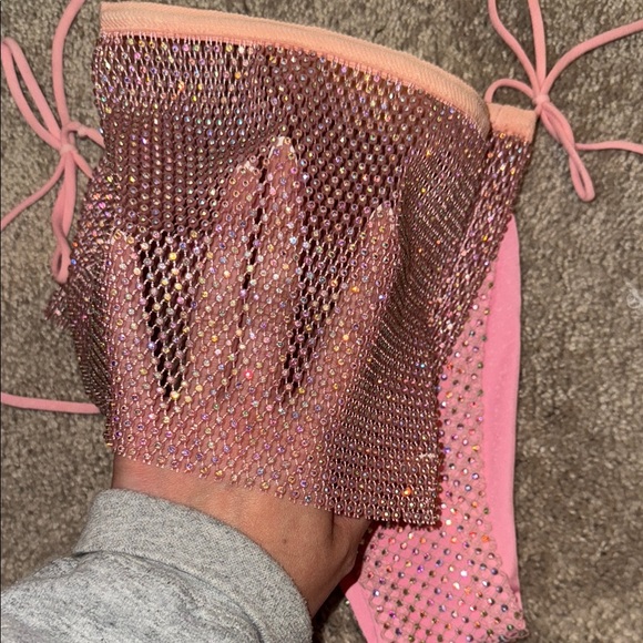 Pink Rhinestone Bikini Set - Picture 2 of 2